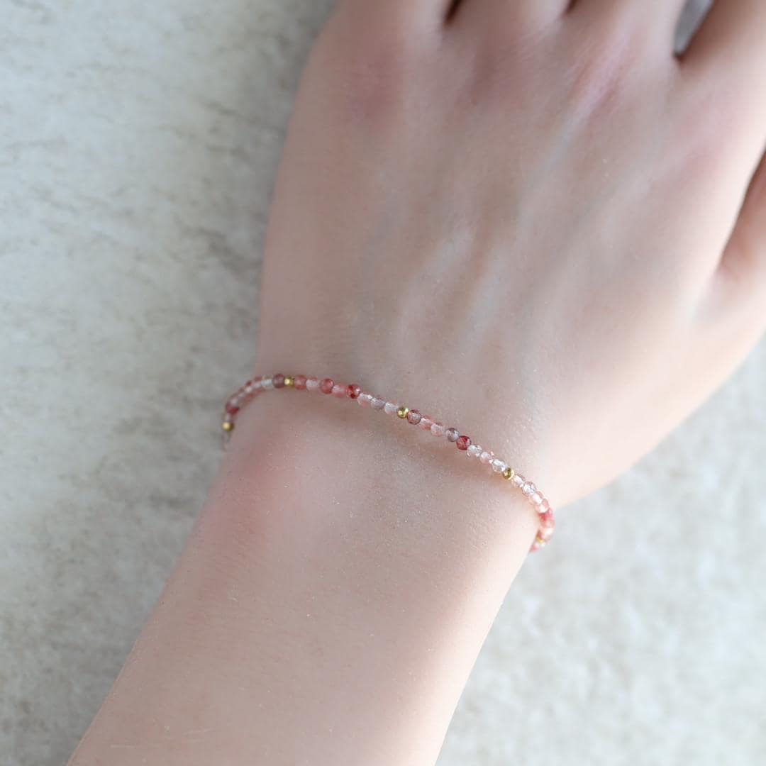 Tiny Andesine Bracelet Dainty Gemstone Beaded Bracelet Crystal Minimalist Jewelry Stacking Healing Birthday Gift for Bridesmaid Wife Host