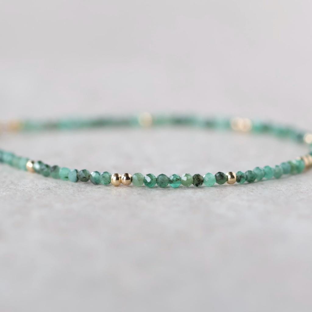 TinyNatural Emerald Beaded Bracelet