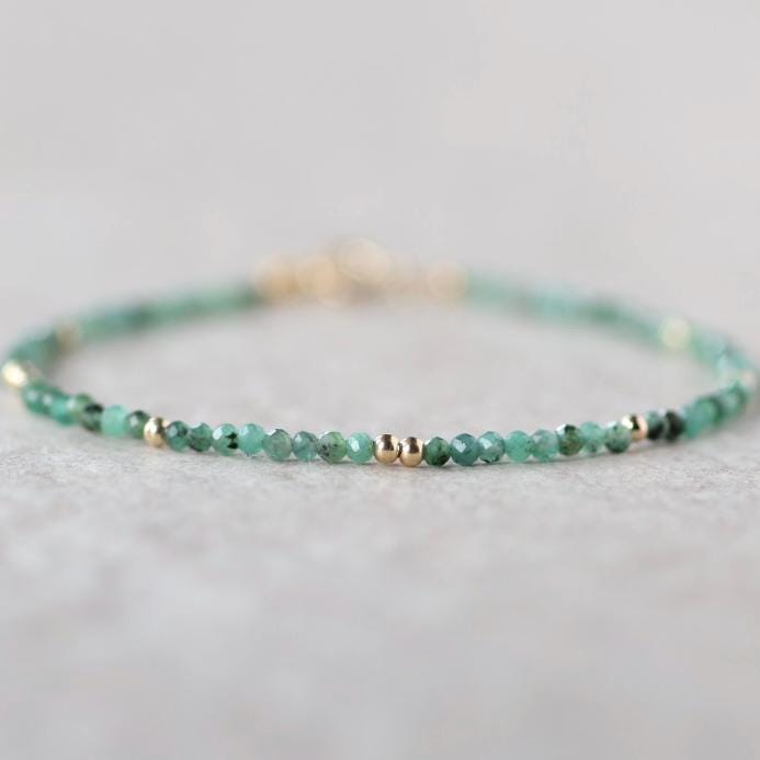 TinyNatural Emerald Beaded Bracelet