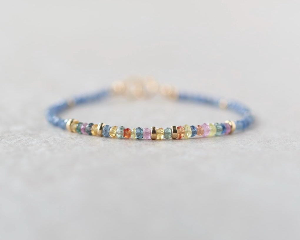 Tiny Multi Sapphire Bracelet