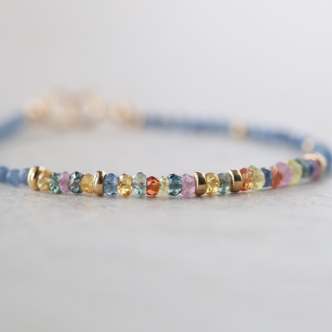 Tiny Multi Sapphire Bracelet