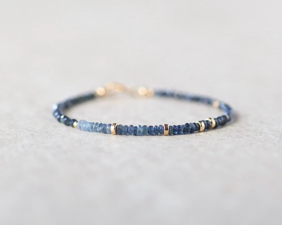 Dainty Ombre Blue Sapphire Bracelet