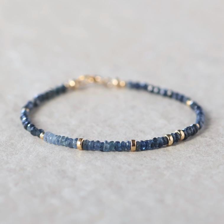 Dainty Ombre Blue Sapphire Bracelet