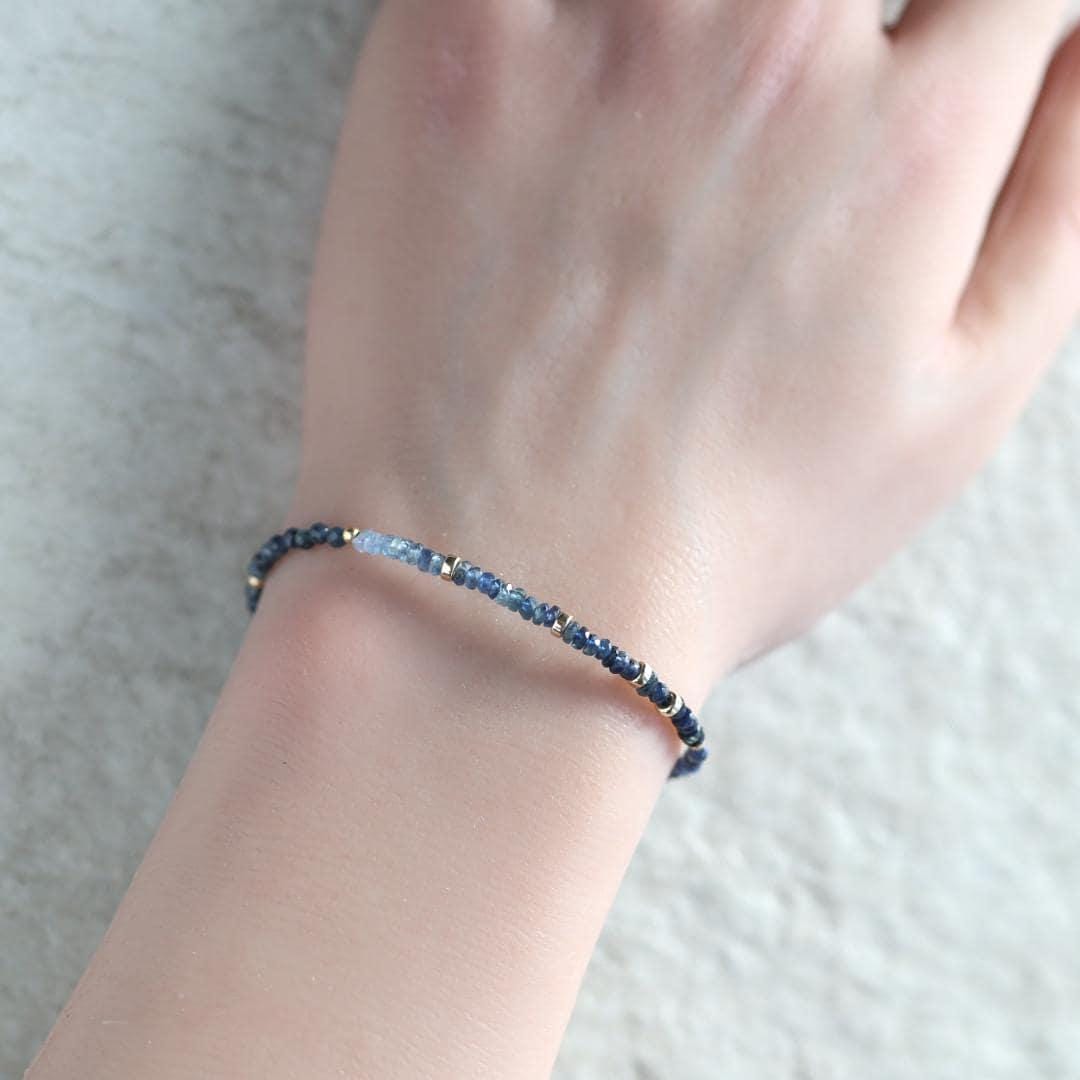 Dainty Ombre Blue Sapphire Bracelet