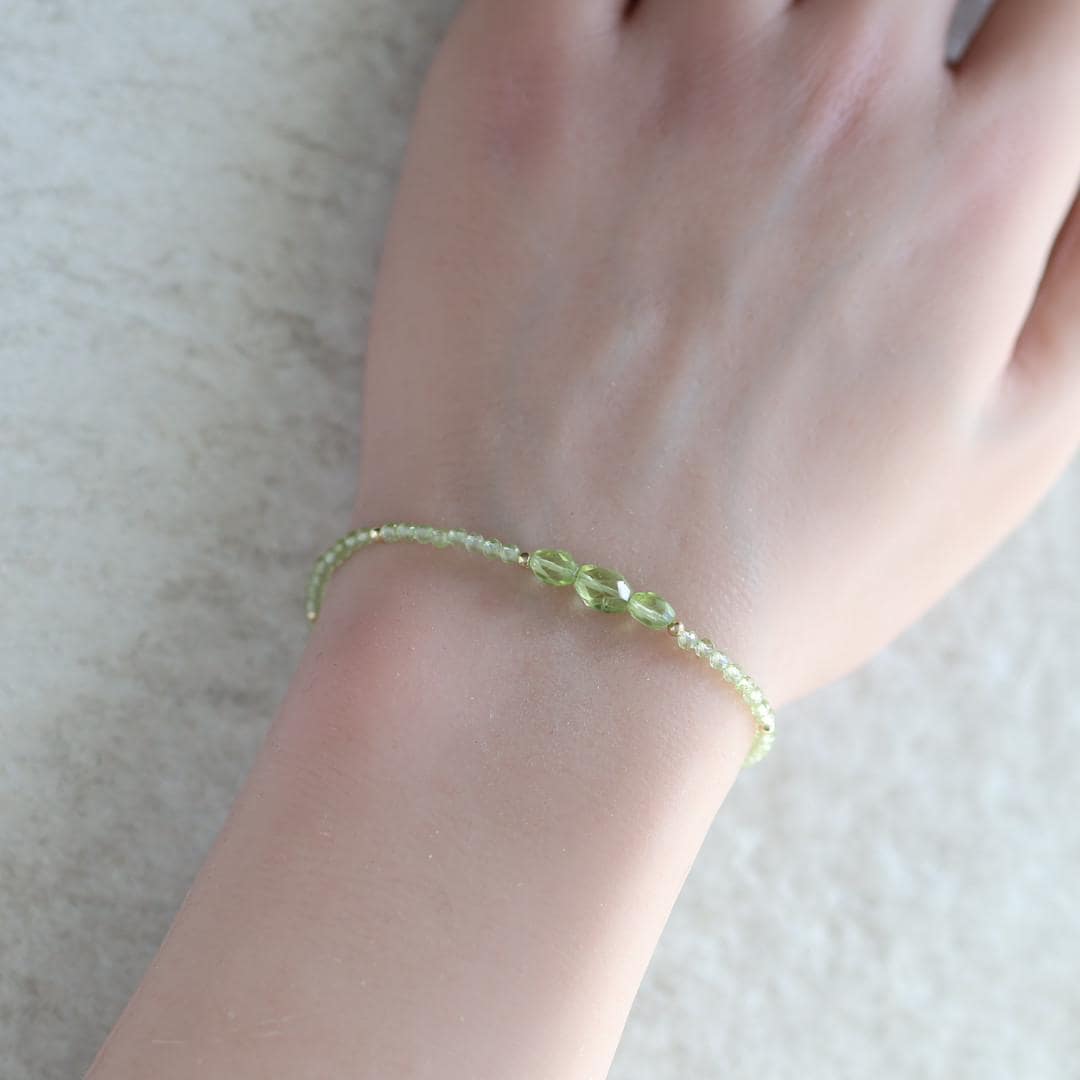 Dainty Peridot Bracelet