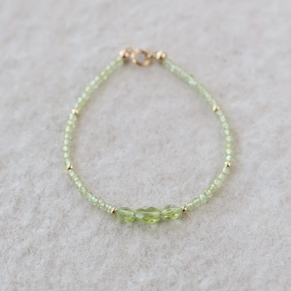 Dainty Peridot Bracelet