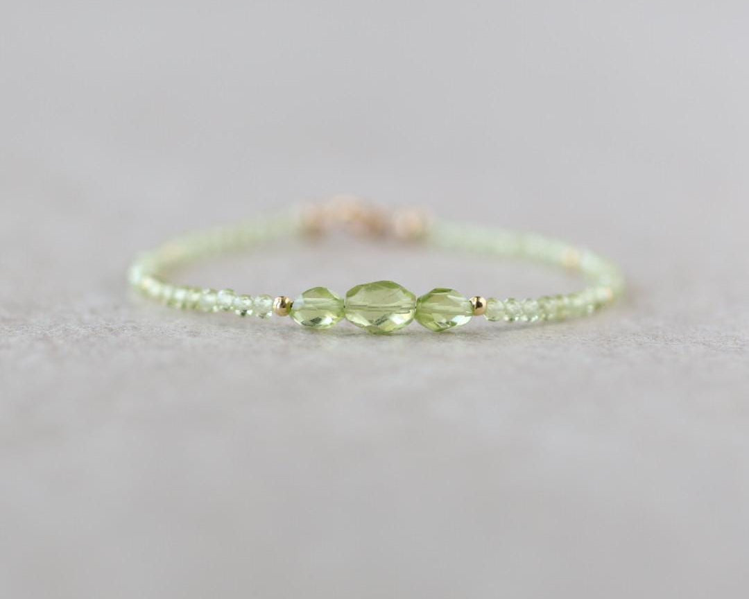 Dainty Peridot Bracelet