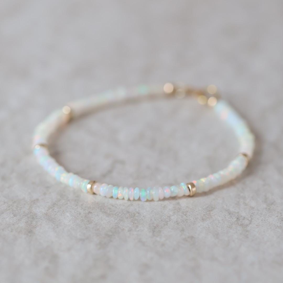 Dainty Ethiopian Opal Bracelet