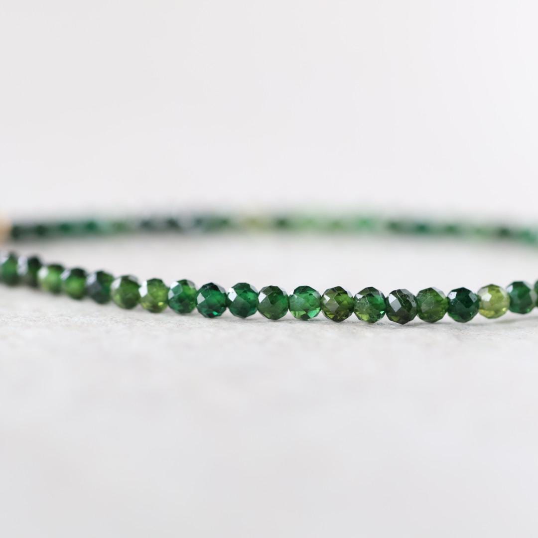 Green Tourmaline Beaded Bracelet
