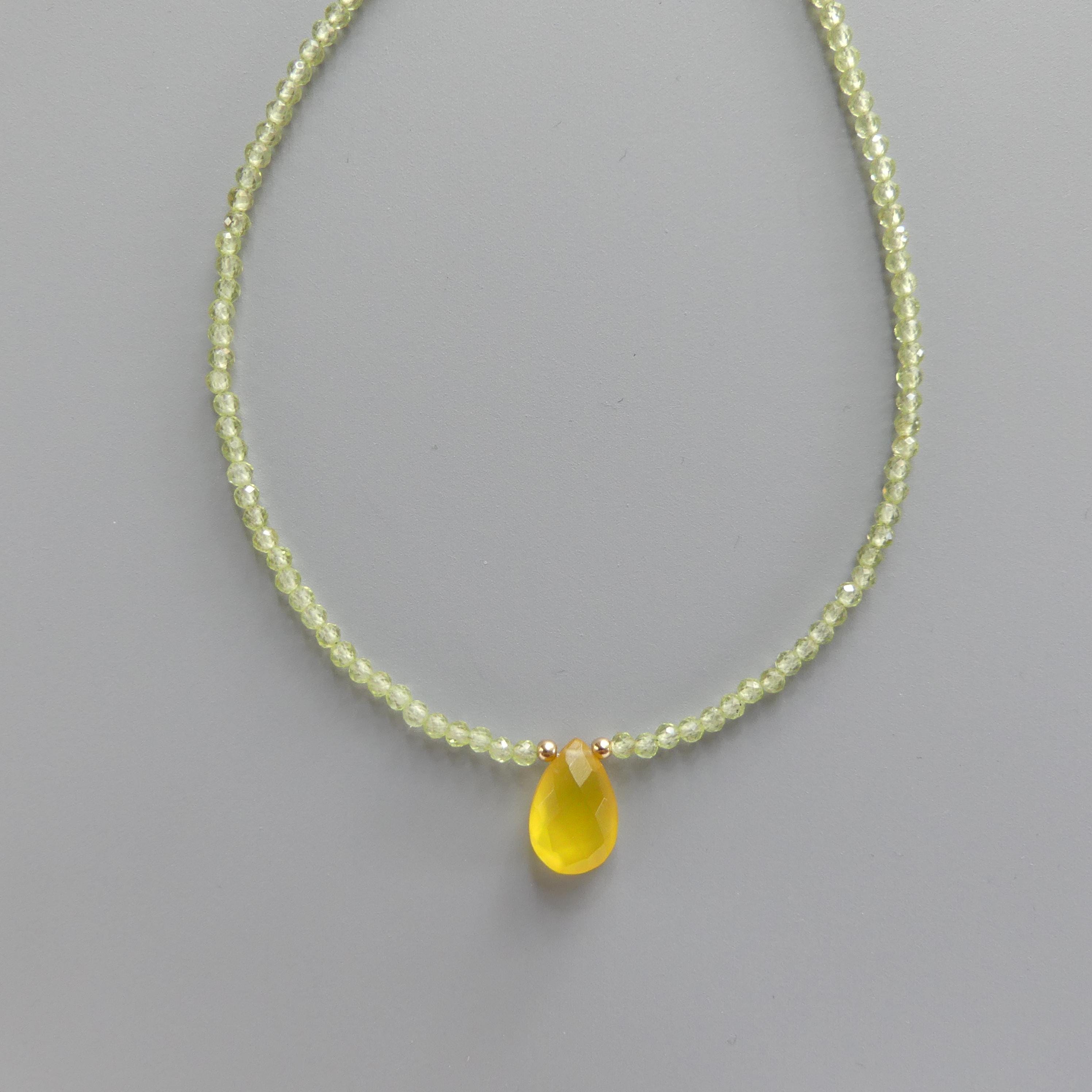 Tiny Peridot Beaded Necklace Dainty Peridot Choker Red Crystal Necklace Minimalist Jewelry Boho Birthday Gift August Birthstone Wife Mom