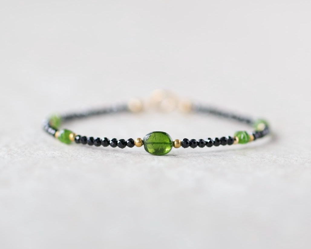 Tiny Black Tourmaline Bracelet