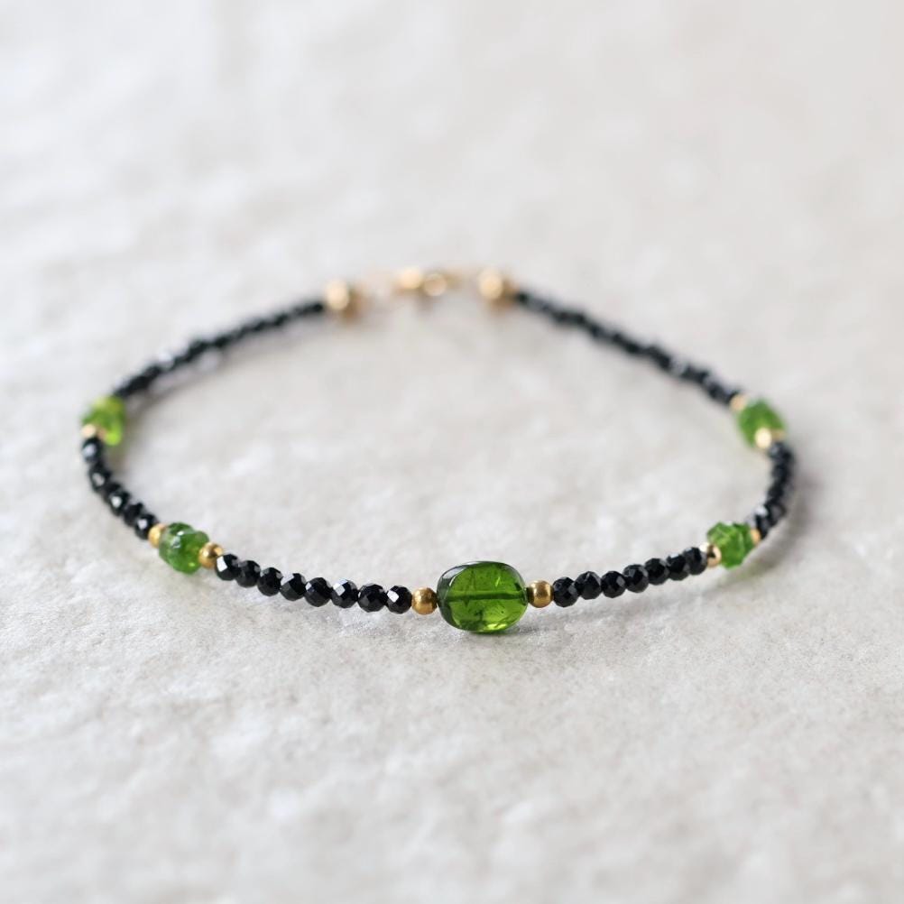 Tiny Black Tourmaline Bracelet