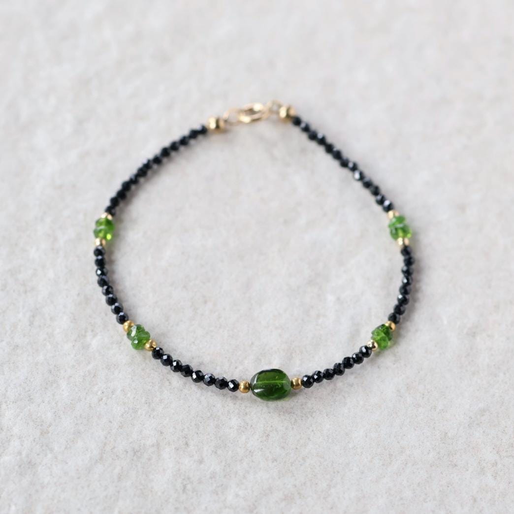 Tiny Black Tourmaline Bracelet