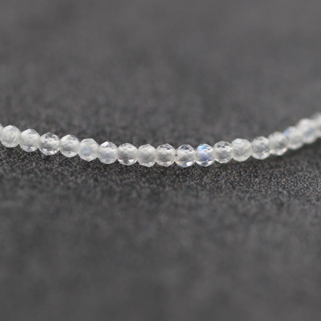 Tiny Moonstone Bracelet Dainty Gemstone Beaded Jewelry Trendy Stacking Bracelet Minimalist June Birthstone Gift Birthday Mom Wife Sister