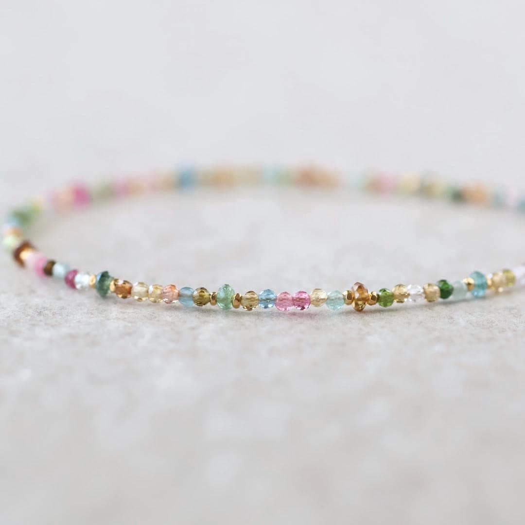 Tiny Watermelon Tourmaline Bracelet