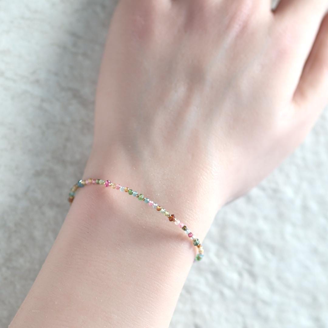 Tiny Watermelon Tourmaline Bracelet