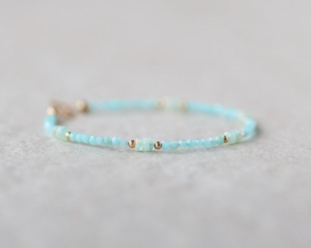 Tiny Opal and Amazonite Bracelet