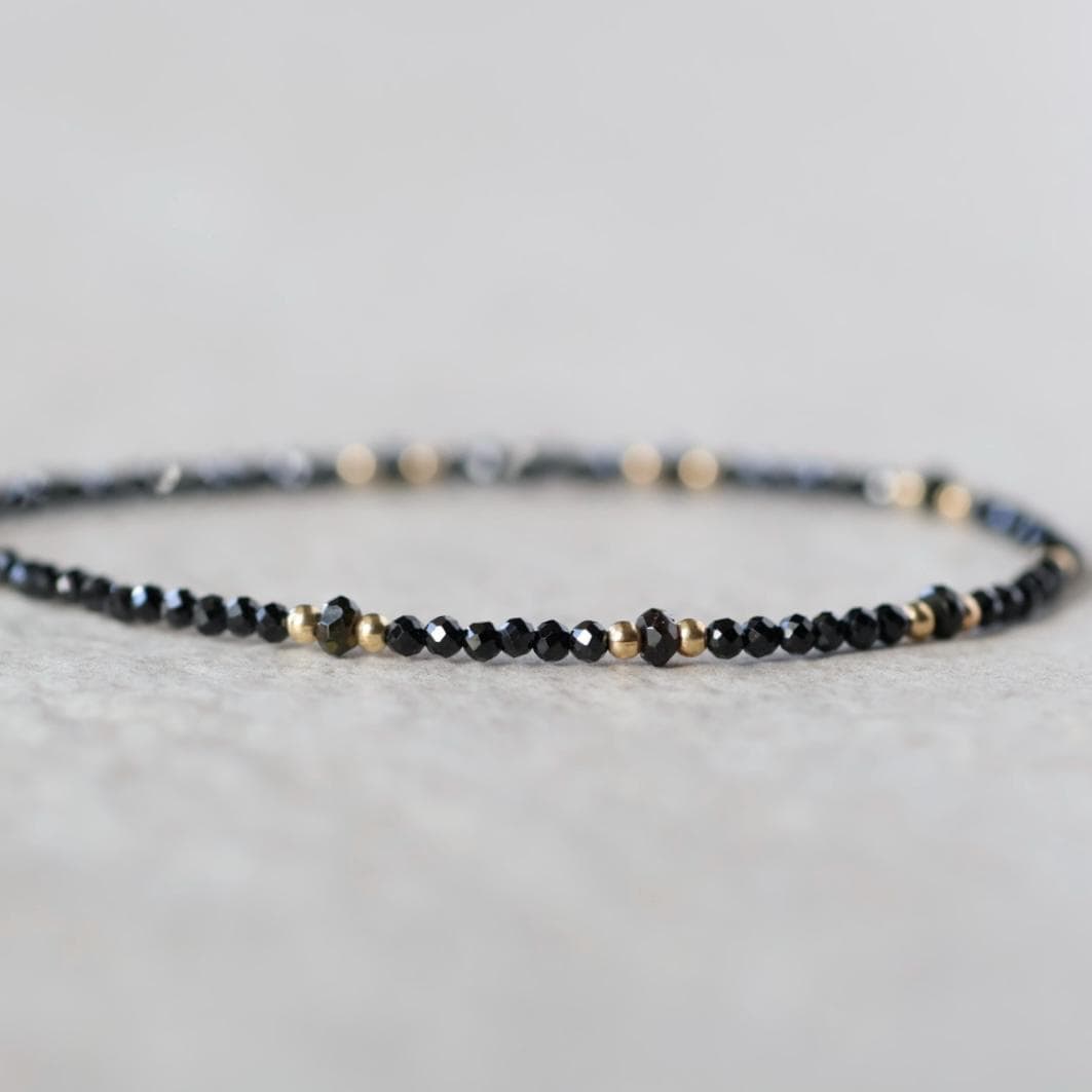 Tiny Black Tourmaline Bracelet