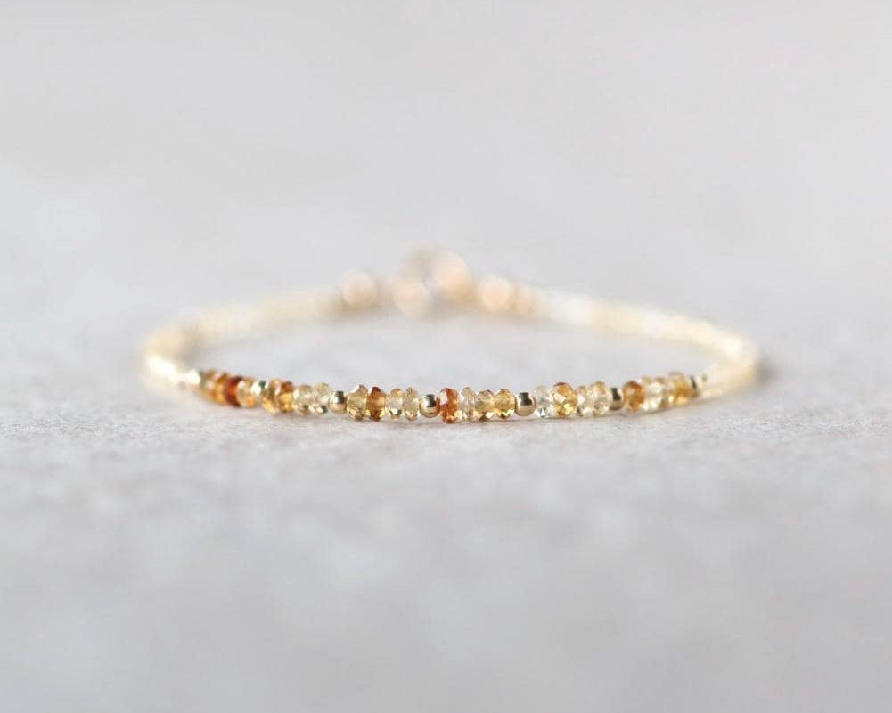 Tiny Ombre Citrine Bracelet