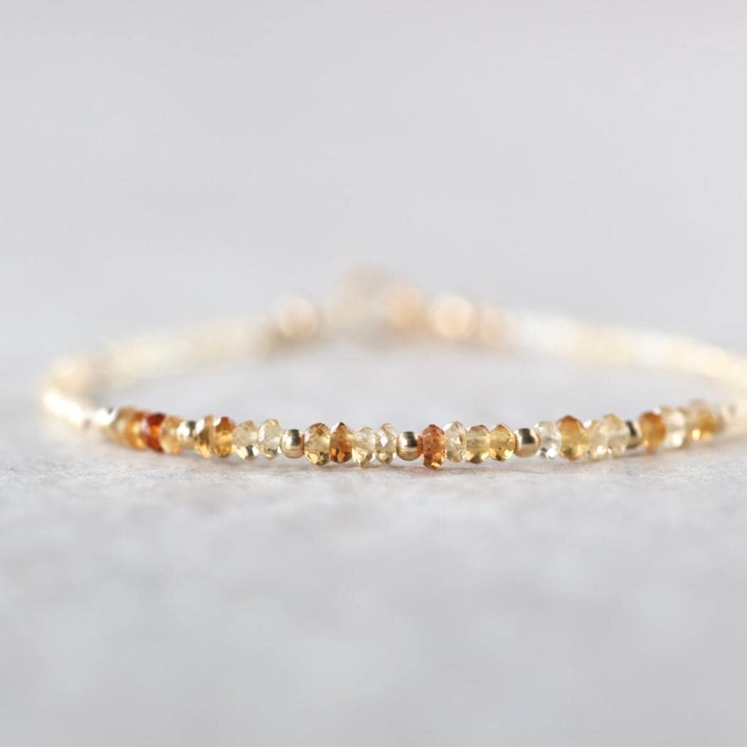 Tiny Ombre Citrine Bracelet