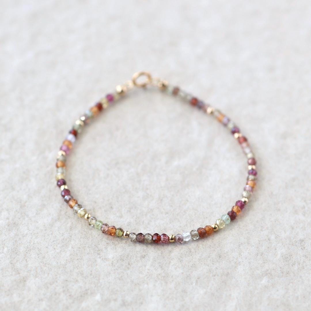Tiny Colorful Sapphire Bracelet