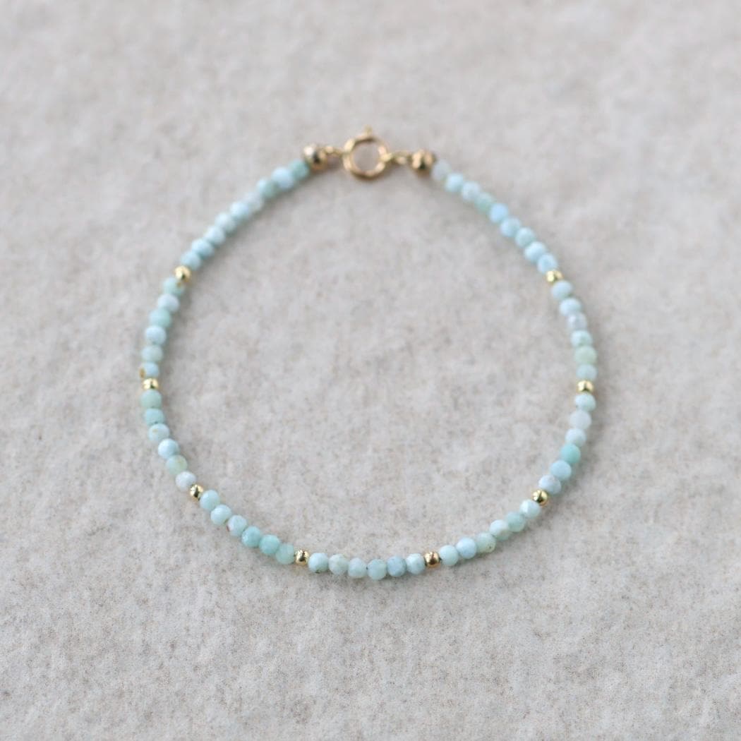 Tiny Domenican Larimar Bracelet