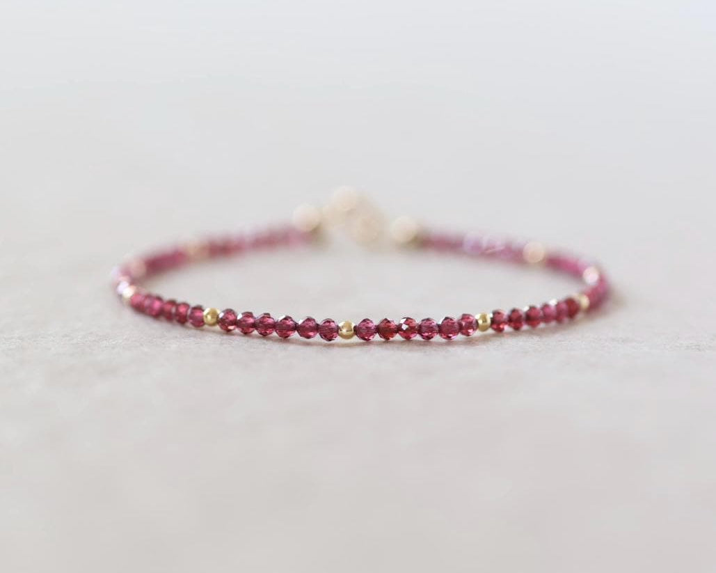 Tiny Garnet Bracelet