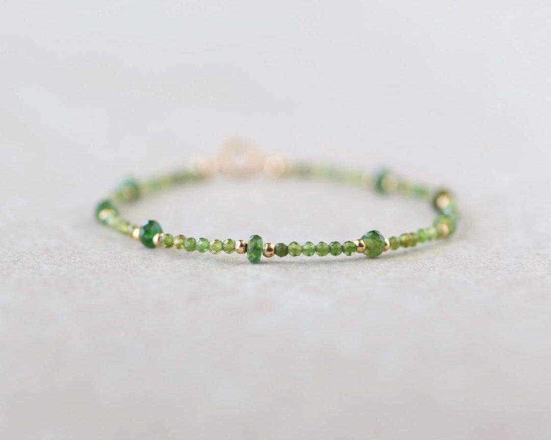 Tiny Green Tourmaline Bracelet