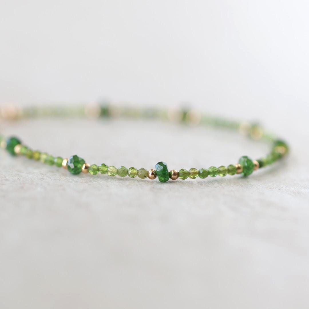 Tiny Green Tourmaline Bracelet