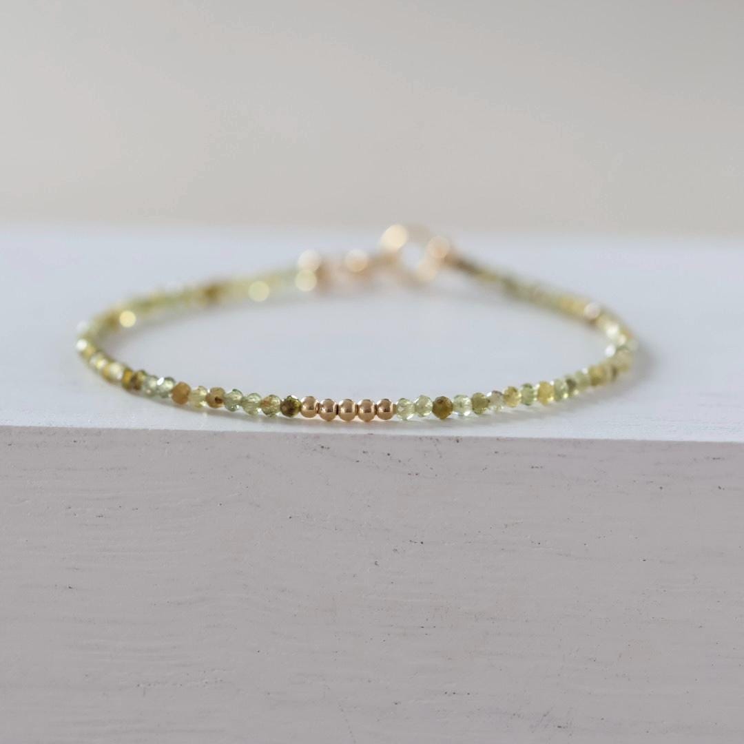Tiny Grossularite Garnet Bracelet