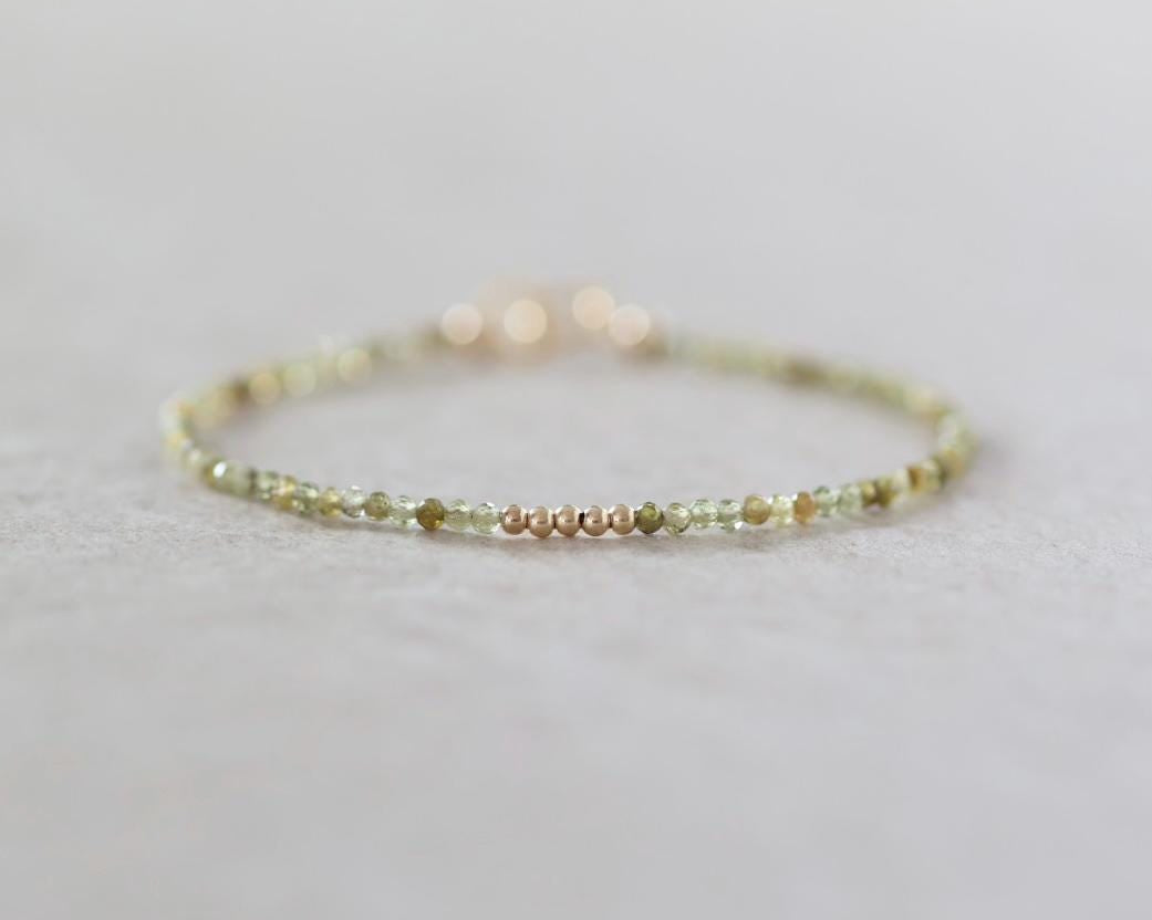 Tiny Grossularite Garnet Bracelet