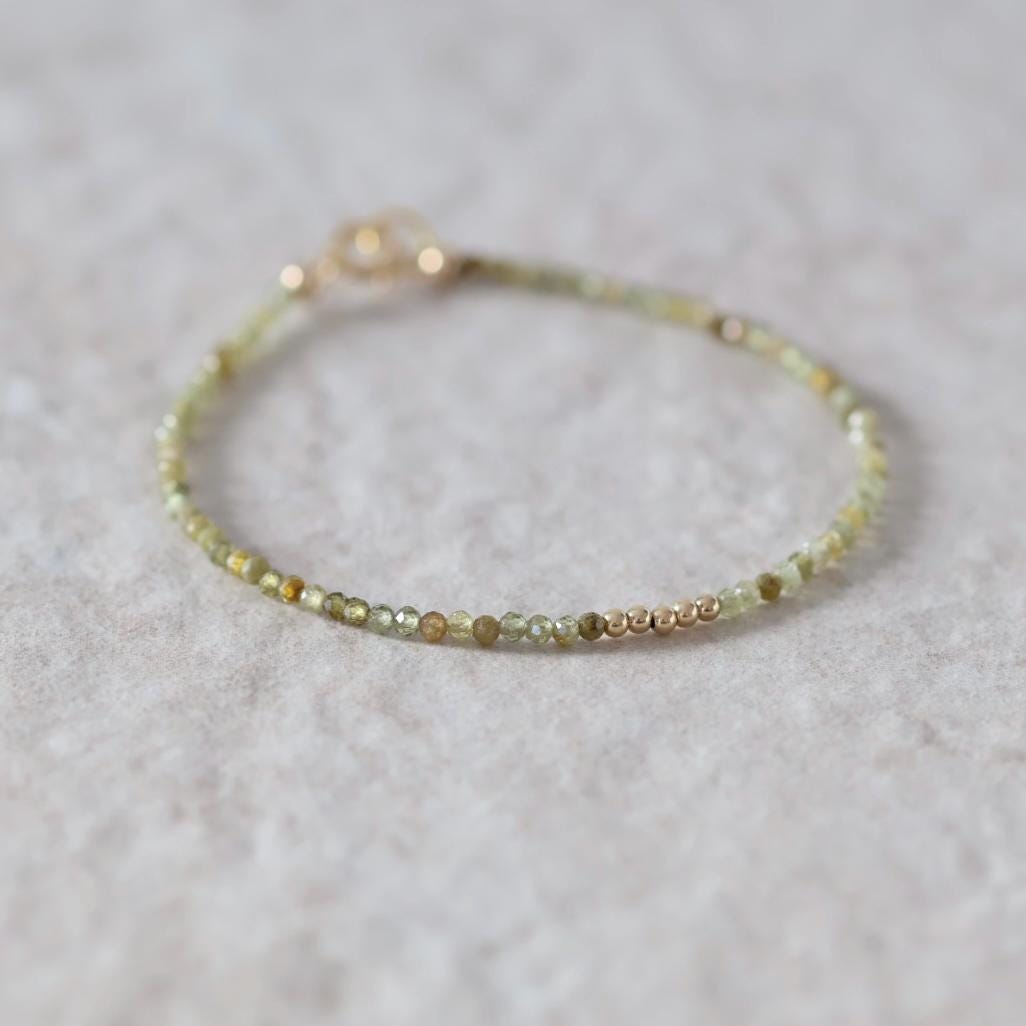 Tiny Grossularite Garnet Bracelet