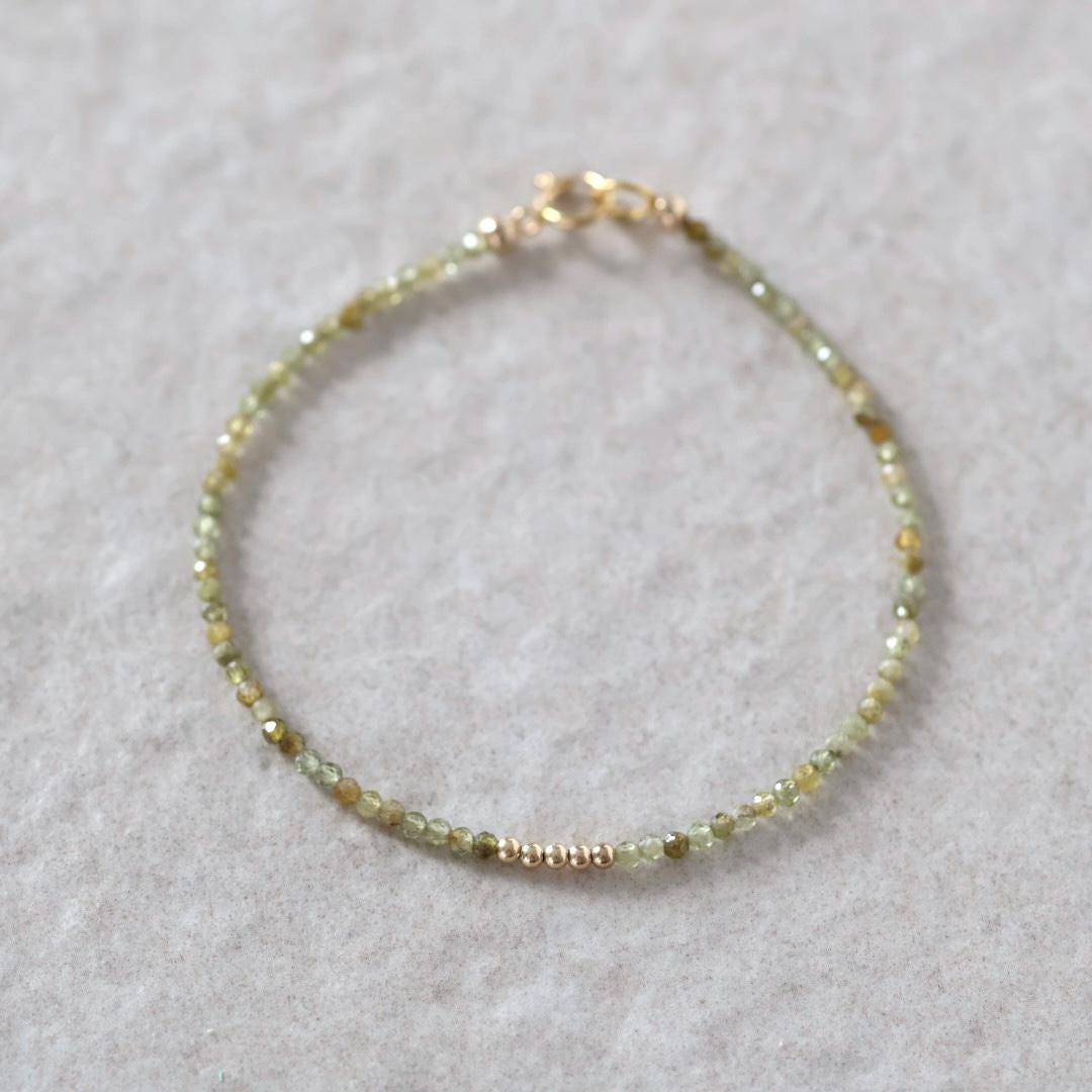 Tiny Grossularite Garnet Bracelet