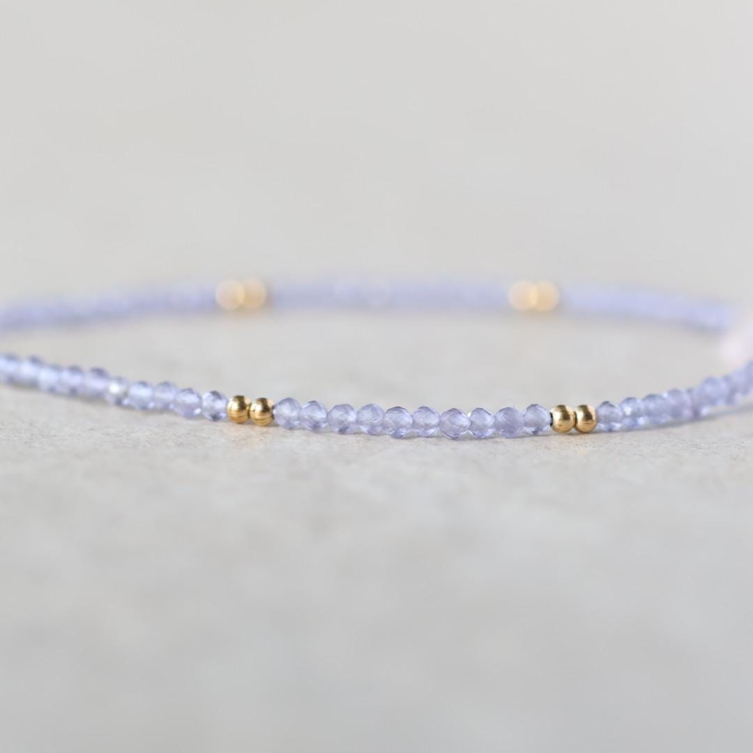 Tiny Lavender Quartz and Rose Quartz Bracelet