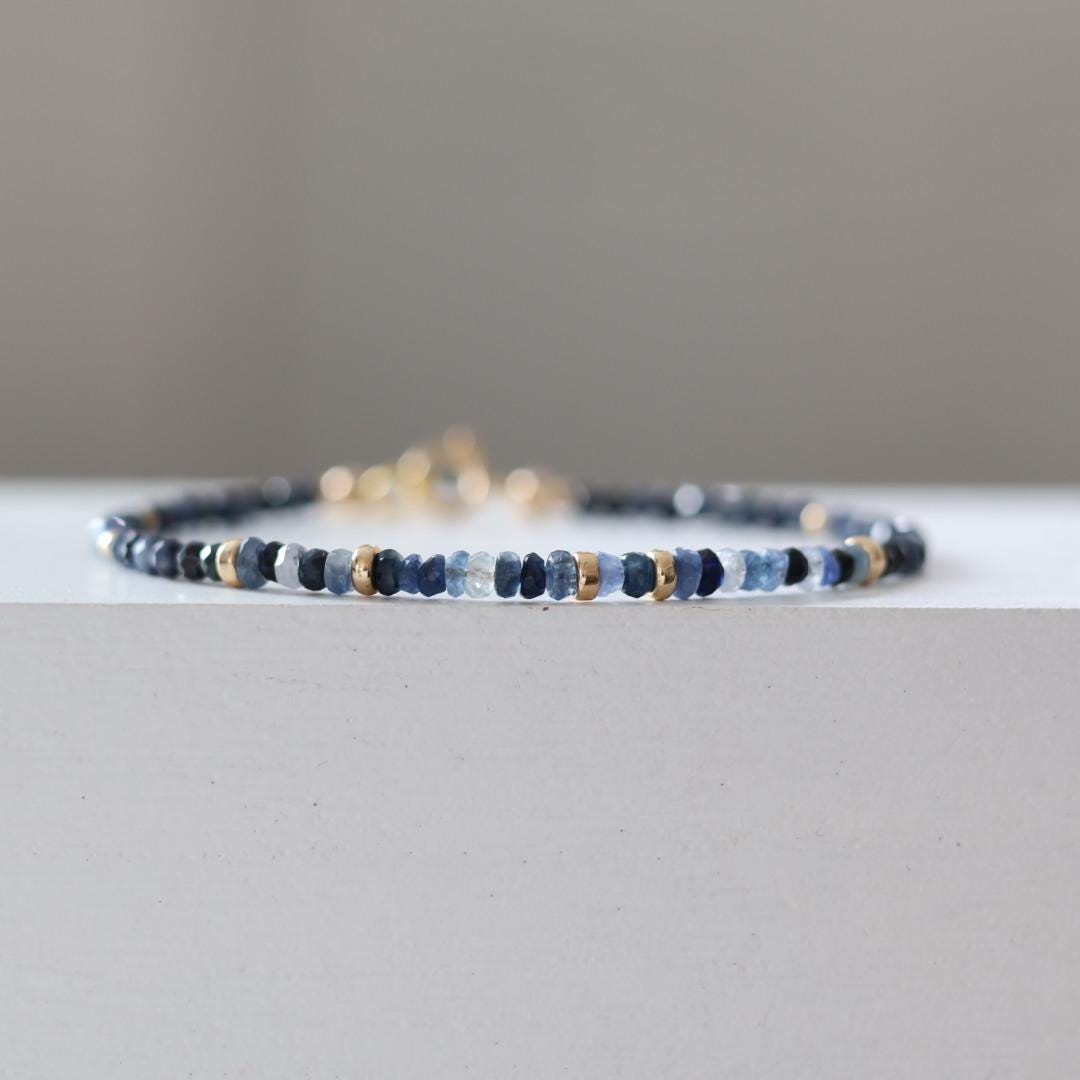 Tiny Ombre Blue Sapphire Bracelet