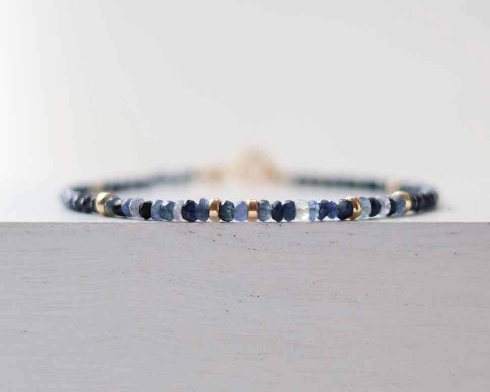 Tiny Ombre Blue Sapphire Bracelet