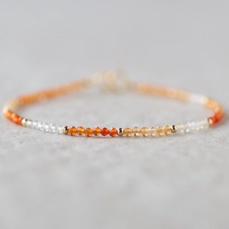 Dainty Mexican Fire Opal Bracelet