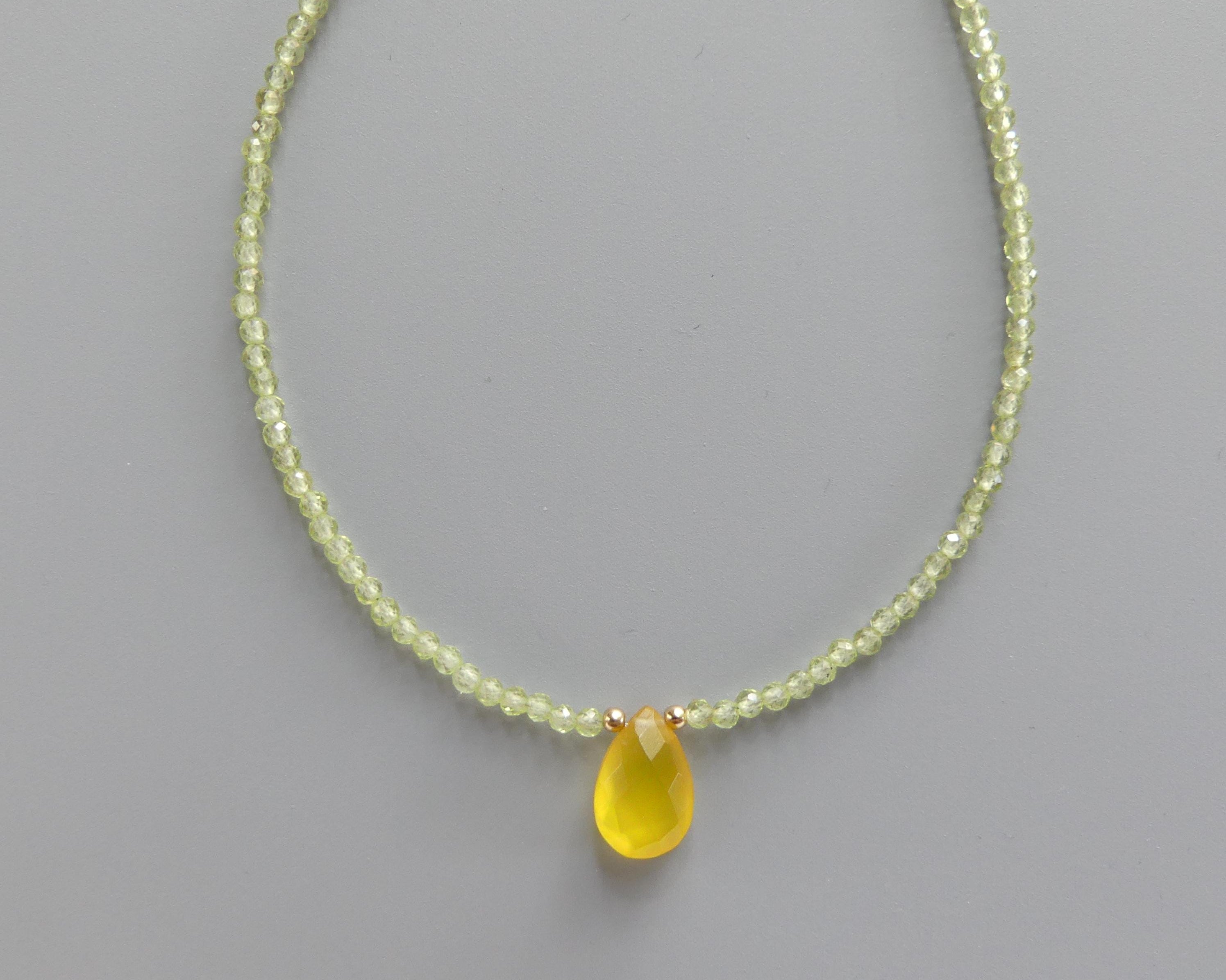 Tiny Peridot Beaded Necklace Dainty Peridot Choker Red Crystal Necklace Minimalist Jewelry Boho Birthday Gift August Birthstone Wife Mom