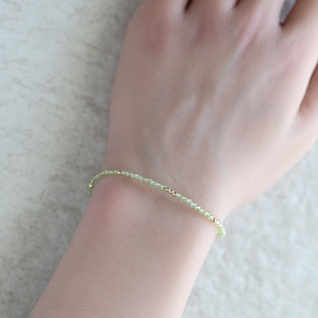 Tiny Peridot Bracelet