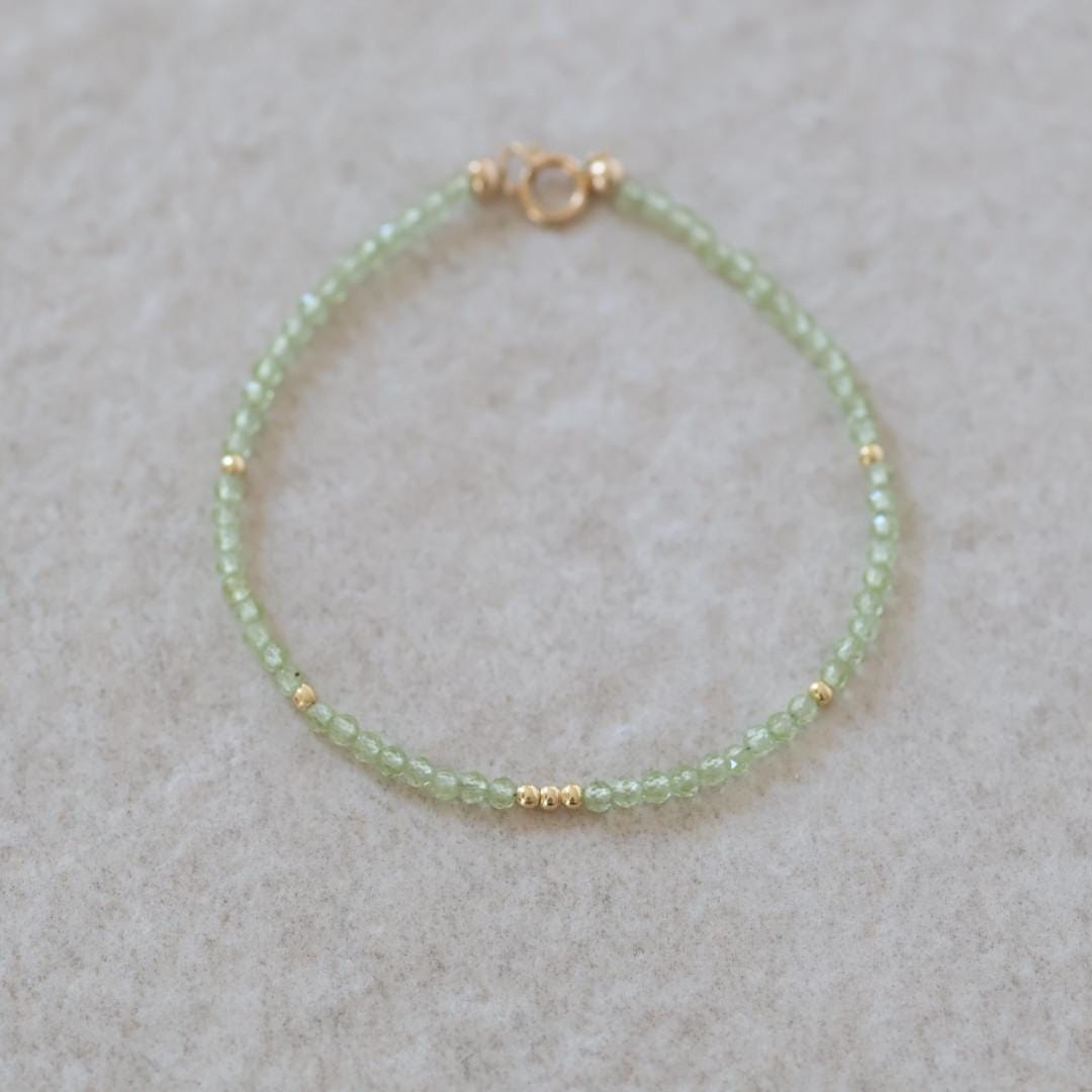 Tiny Peridot Bracelet