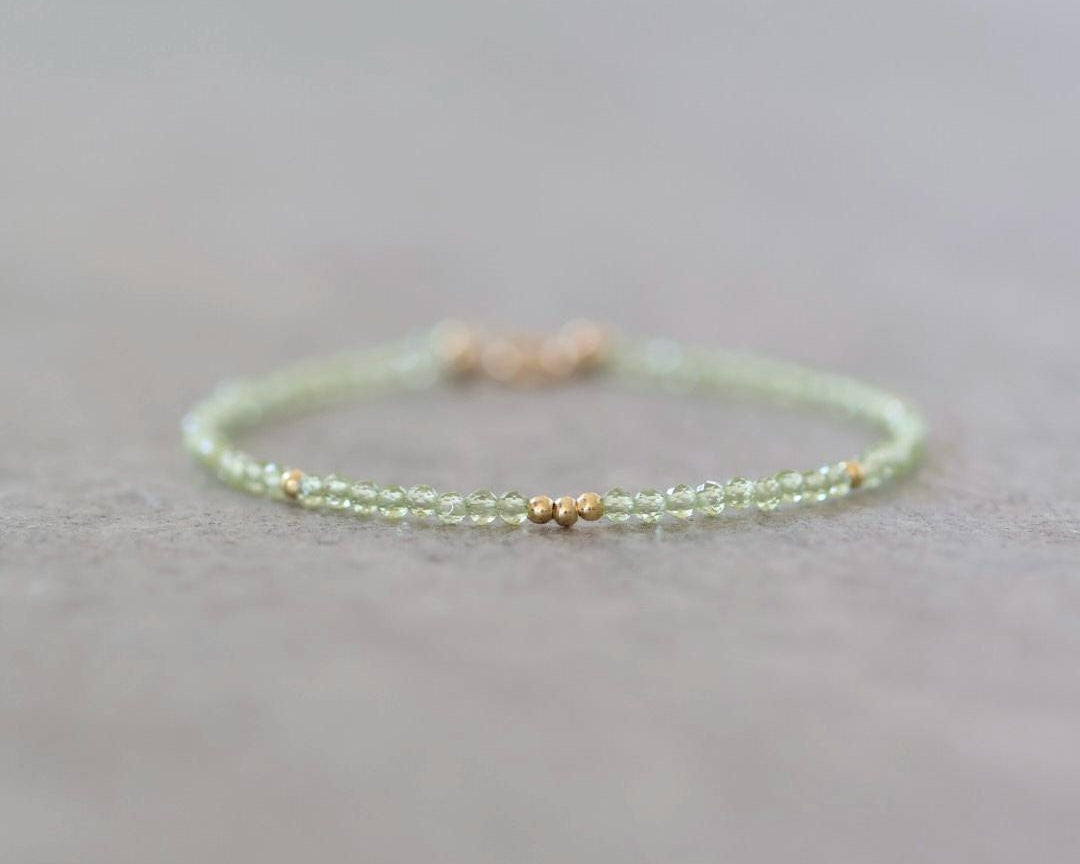 Tiny Peridot Bracelet