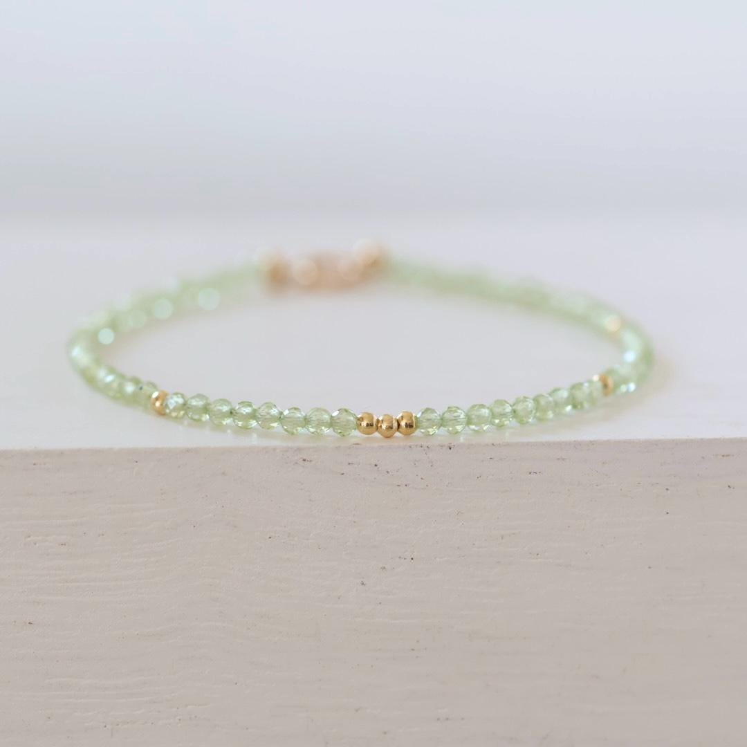 Tiny Peridot Bracelet