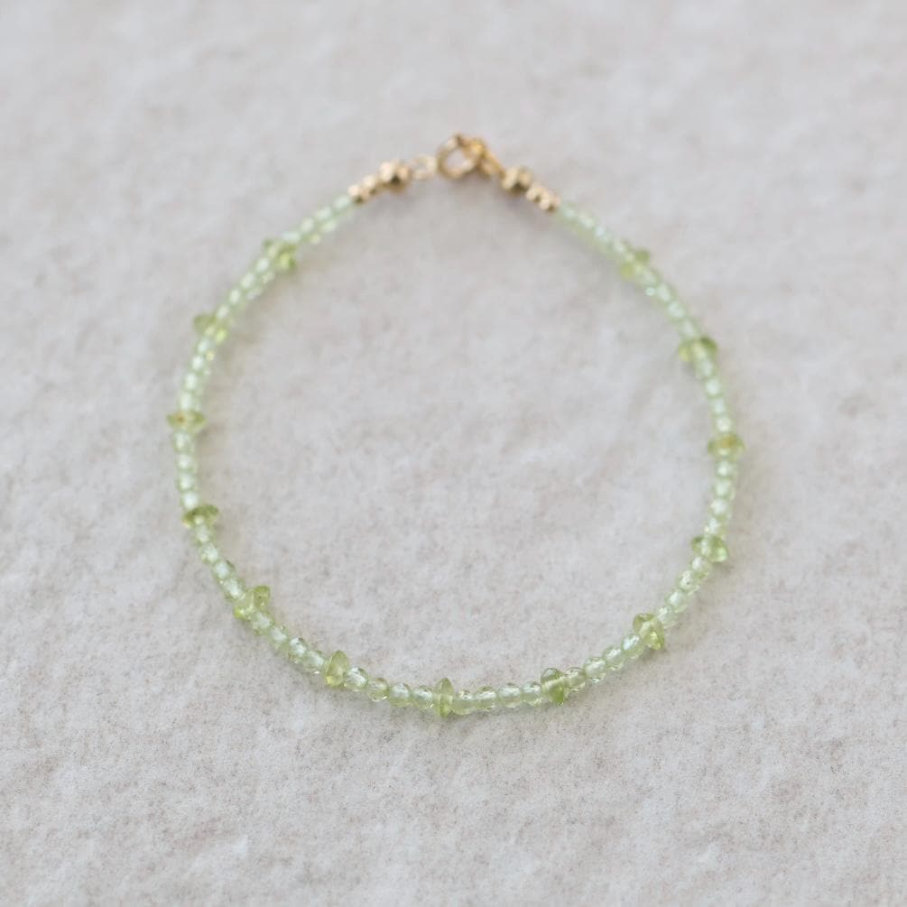 Tiny Peridot Bracelet