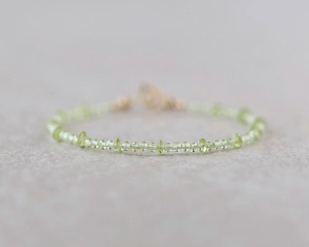 Tiny Peridot Bracelet