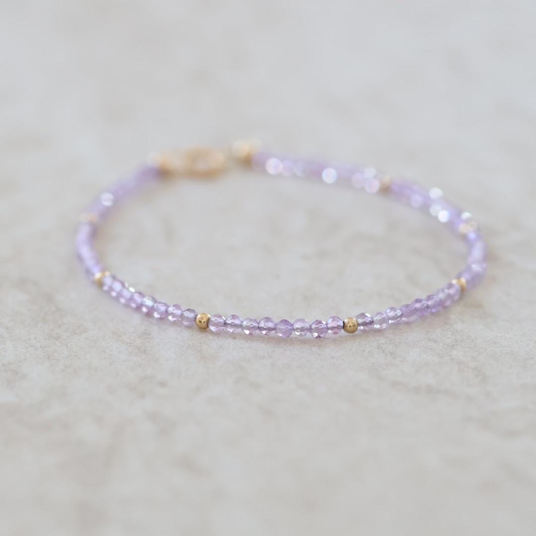 Tiny Pink Amethyst Bracelet