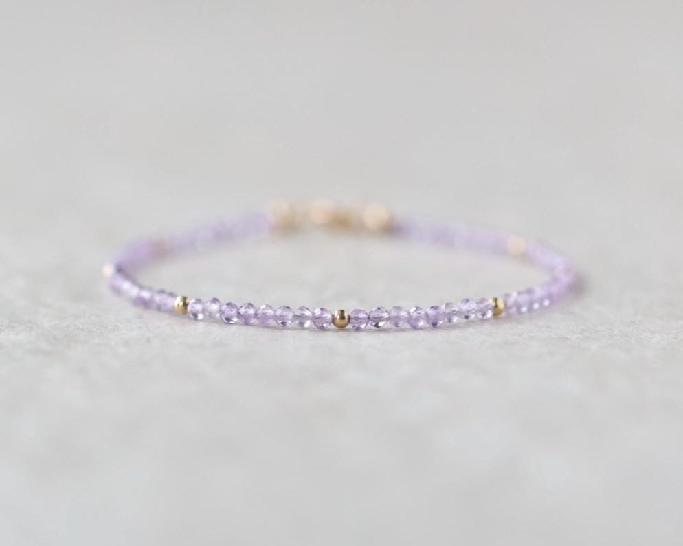 Tiny Pink Amethyst Bracelet