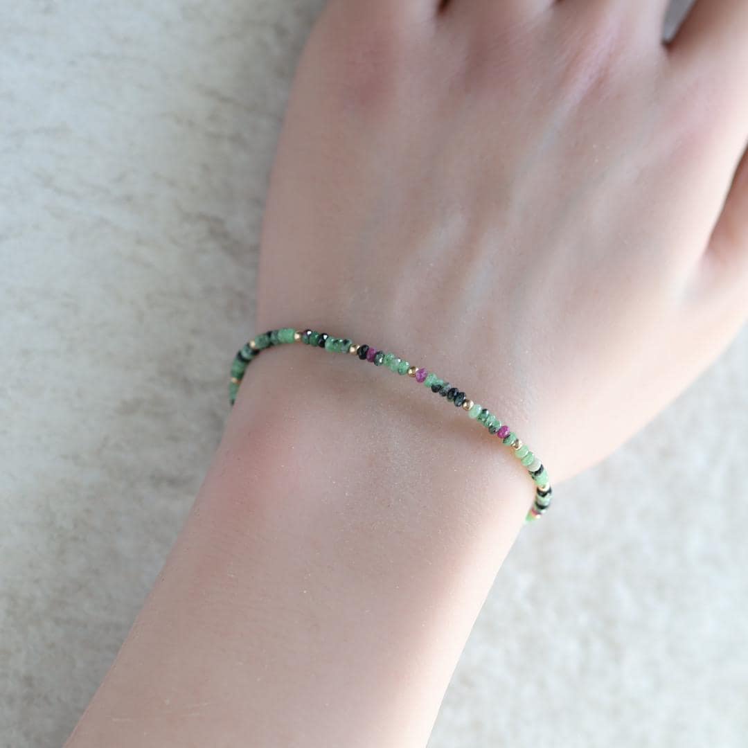 Tiny Ruby Zoisite Bracelet
