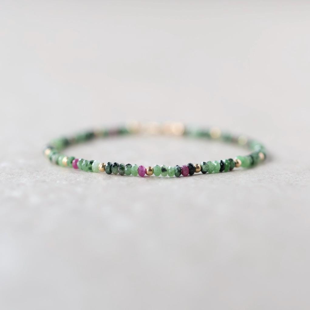 Tiny Ruby Zoisite Bracelet