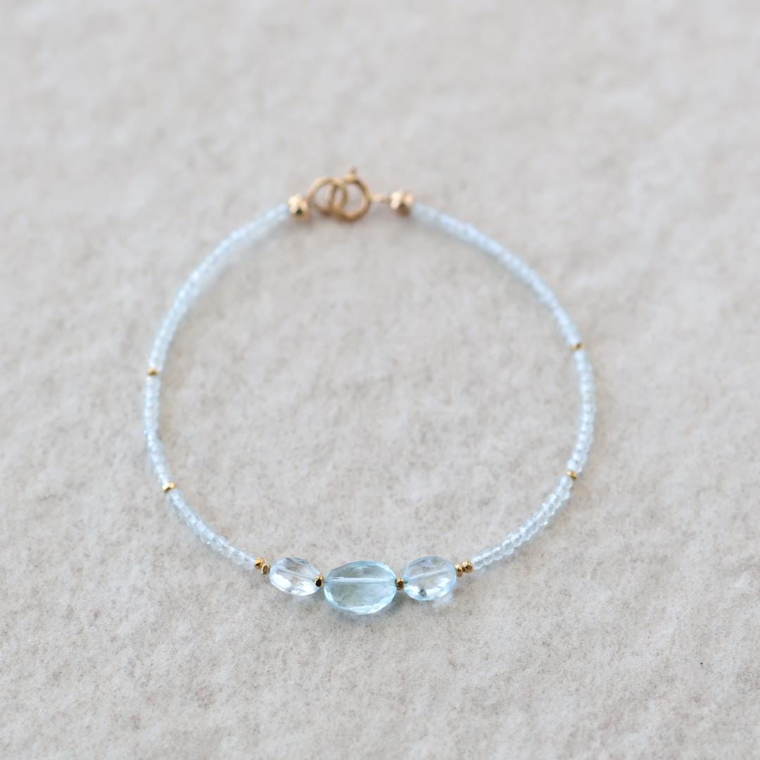 Tiny Sky Blue Topaz Bracelet