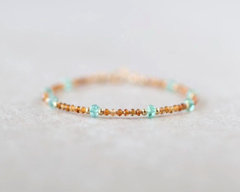 Tiny Yellow Tourmaline Bracelet